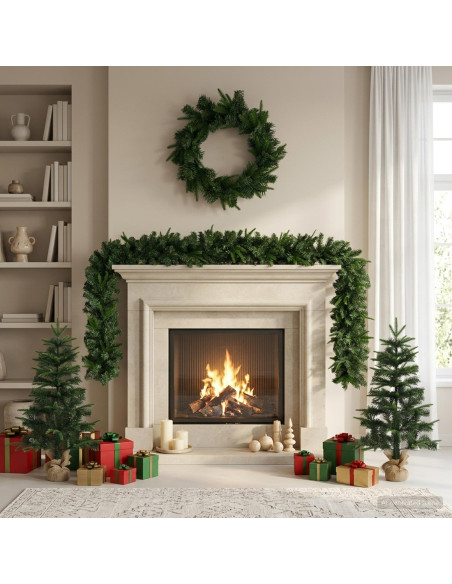 Set mini alberi di Natale 90 cm PVC e PE Verde