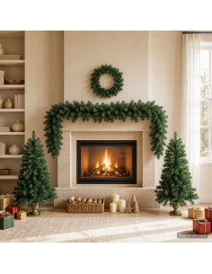 Set mini alberi di Natale 120 cm PVC Verde