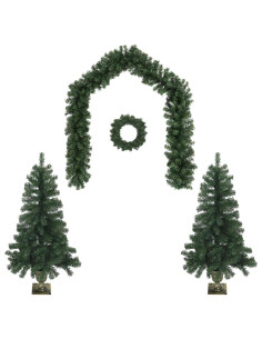 Set mini alberi di Natale 120 cm PVC Verde 2
