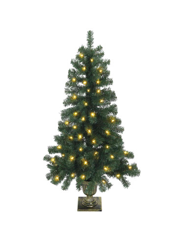 Set mini alberi di Natale 120 cm 275 LED Bianco caldo PVC Verde