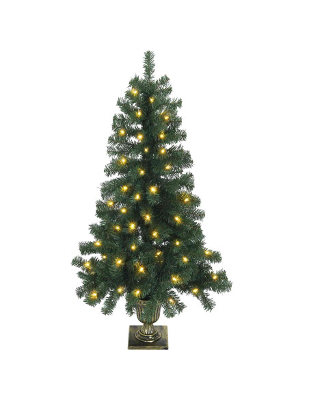 Set mini alberi di Natale 120 cm 275 LED Bianco caldo PVC Verde