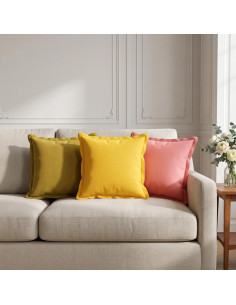 Cuscino con cuscino HOUTEN 12 pz Giallo Chiaro Lino