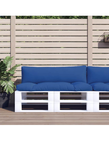 Cuscini per Pallet 2 pz Blu Reale in Tessuto