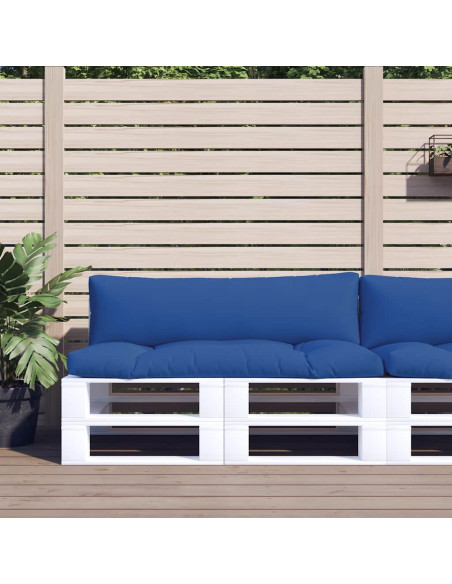 Cuscini per Pallet 2 pz Blu Reale in Tessuto