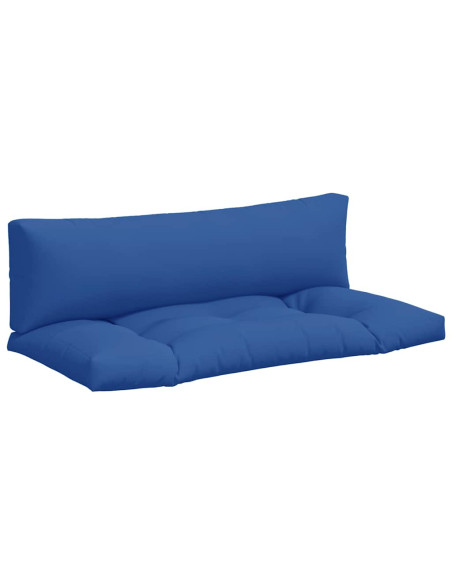 Cuscini per Pallet 2 pz Blu Reale in Tessuto