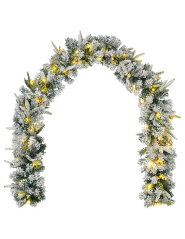 Ghirlanda di Natale Bianco 270 cm PVC e PE 50 LED