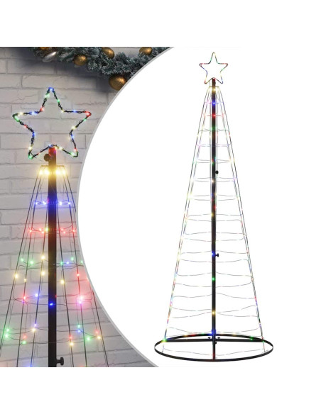 Albero di Natale a LED 200 LED Colorato 180 cm