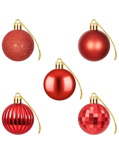 Set di Palline di Natale 100 pz Rosso 4 cm Polistirolo