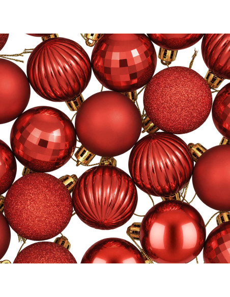 Set di Palline di Natale 100 pz Rosso 4 cm Polistirolo