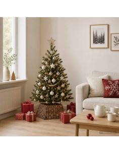 Collare per Albero di Natale Quadrato Marrone lavato
