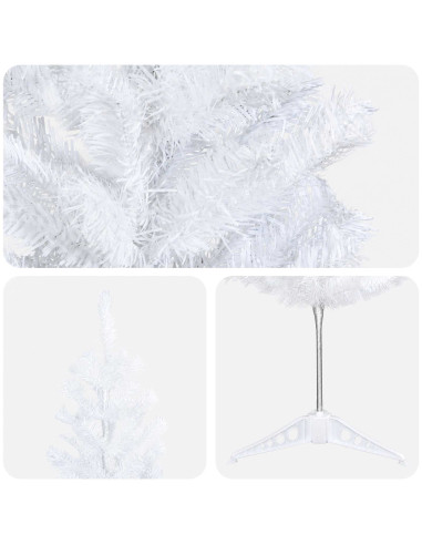 Albero di Natale Artificiale Sottile 150 cm PVC e Acciaio