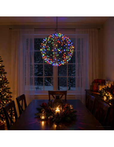 Luce a punta di Natale 300 LED Multicolore Ø 30 x 32 cm