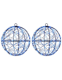 Luce a punta di Natale 2 pz 400 LED Blu Ø 20 x 22 cm 2