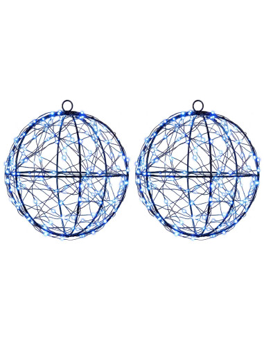 Luce a punta di Natale 2 pz 400 LED Blu Ø 20 x 22 cm