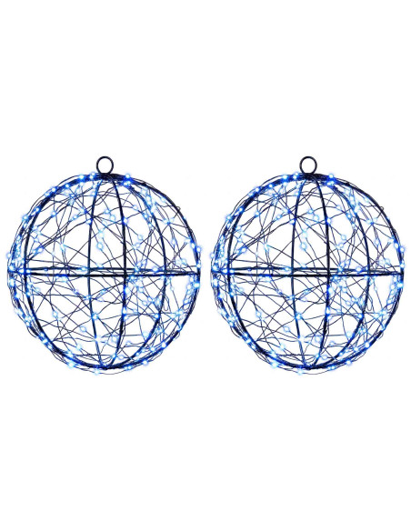 Luce a punta di Natale 2 pz 400 LED Blu Ø 20 x 22 cm