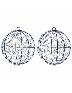 Luce a punta di Natale 2 pz 400 LED Bianco freddo Ø 20 x 22 cm 2