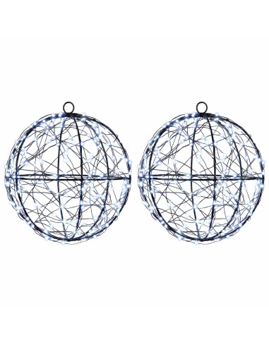 Luce a punta di Natale 2 pz 400 LED Bianco freddo Ø 20 x 22 cm