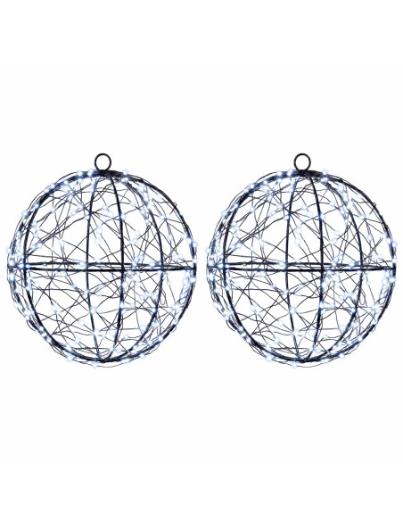 Luce a punta di Natale 2 pz 400 LED Bianco freddo Ø 20 x 22 cm