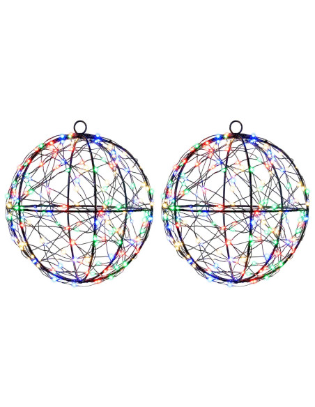 Luce a punta di Natale 2 pz 400 LED Multicolore Ø 20 x 22 cm