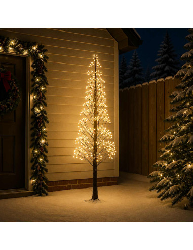 Albero di Natale Starburst Marrone 25 x 25 x 210 cm Plastica