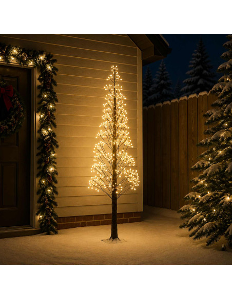 Albero di Natale Starburst Marrone 25 x 25 x 210 cm Plastica