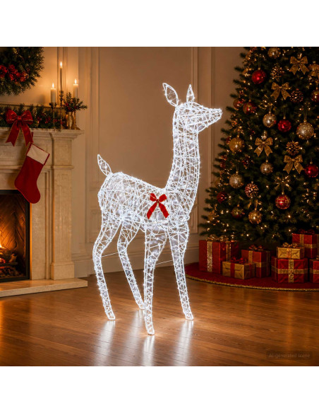 Renna di Natale 3D LOVIISA 285 LED Bianco freddo