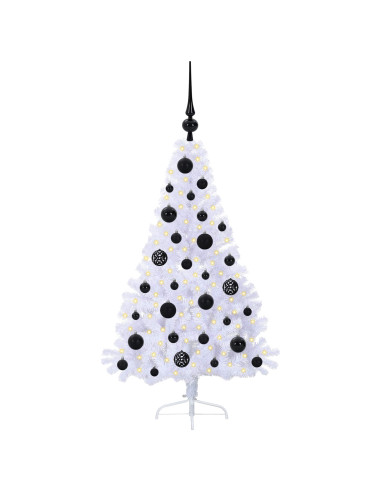 Albero di Natale artificiale Bianco 120 cm PVC e Acciaio