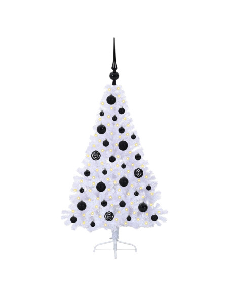 Albero di Natale artificiale Bianco 120 cm PVC e Acciaio