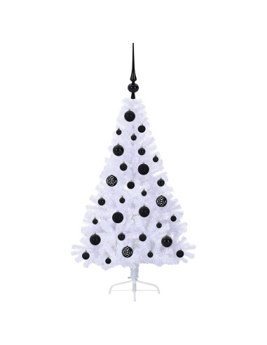 Albero di Natale artificiale Bianco 120 cm PVC e Acciaio