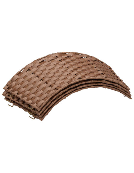 Collare per Albero di Natale Rotondo Marrone Chiaro polyrattan