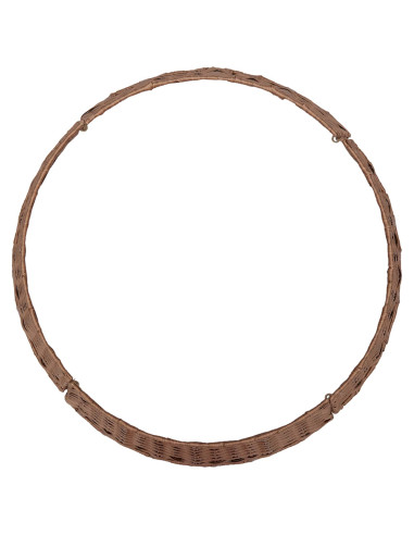 Collare per Albero di Natale Rotondo Marrone Chiaro polyrattan
