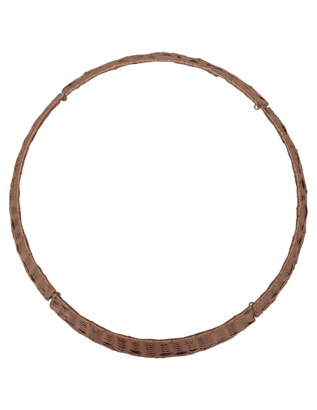 Collare per Albero di Natale Rotondo Marrone Chiaro polyrattan