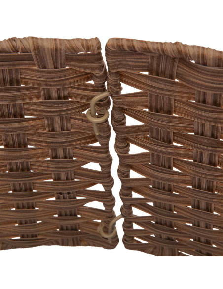 Collare per Albero di Natale Rotondo Marrone Chiaro polyrattan