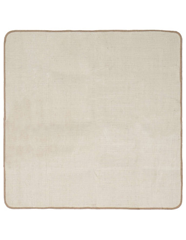 Tappeto da Area Marrone Chiaro 160 x 160 cm Juta