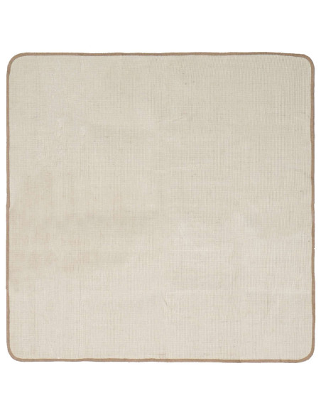 Tappeto da Area Marrone Chiaro 120 x 120 cm Juta