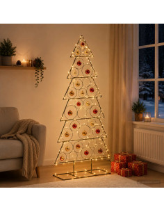 Albero di Natale in metallo con supporto KUOPIO 180 cm Acciaio