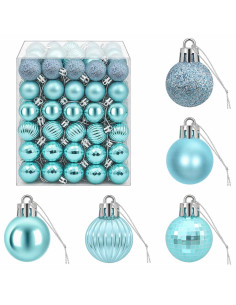 Set di Palline di Natale 150 pz Turchese 3 cm Polistirolo