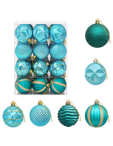 Set di Palline di Natale 36 pz Verde 6 cm Polistirolo