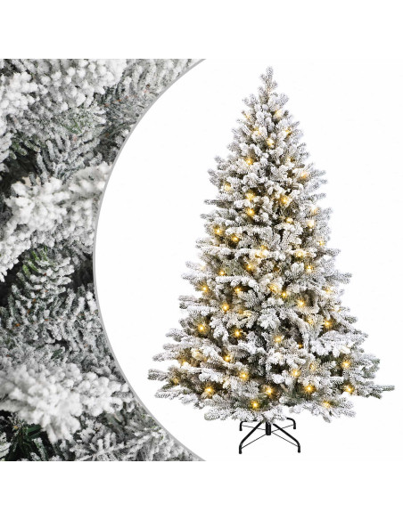Albero di Natale Artificiale con Rami Pieghevoli 240 cm 300 LED