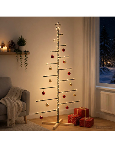Albero di Natale in metallo con supporto KUOPIO 180 cm Acciaio