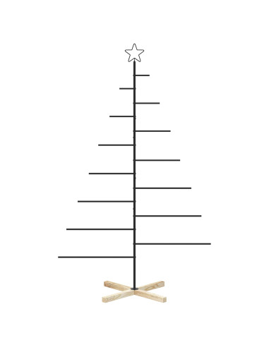 Albero di Natale in metallo con supporto KUOPIO 180 cm Acciaio