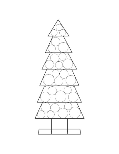 Albero di Natale in metallo con supporto KUOPIO 180 cm Acciaio