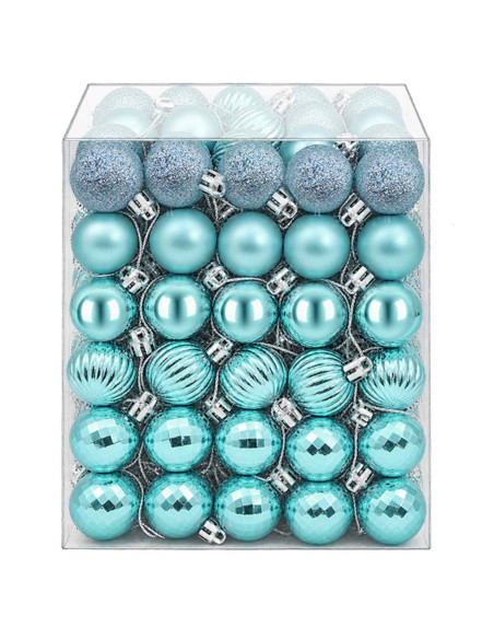 Set di Palline di Natale 150 pz Turchese 3 cm Polistirolo