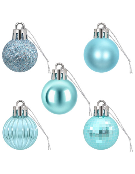 Set di Palline di Natale 150 pz Turchese 3 cm Polistirolo