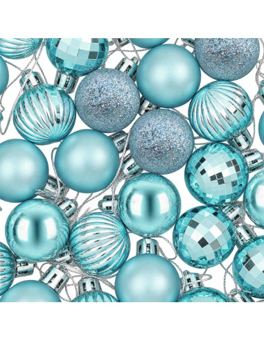 Set di Palline di Natale 150 pz Turchese 3 cm Polistirolo