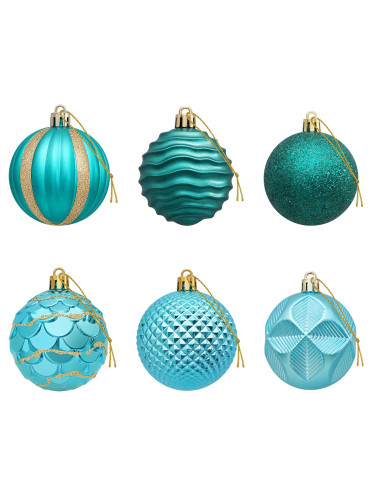 Set di Palline di Natale 36 pz Verde 6 cm Polistirolo