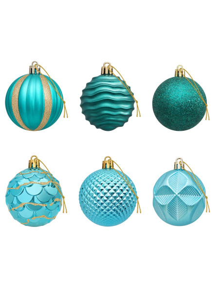 Set di Palline di Natale 36 pz Verde 6 cm Polistirolo