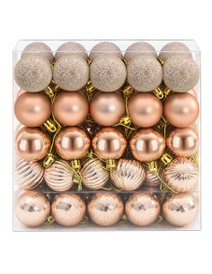 Set di Palline di Natale 100 pz Champagne e marrone 4 cm 2
