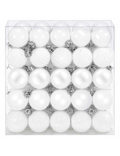 Set di Palline di Natale 100 pz Bianco 4 cm Polistirolo 2