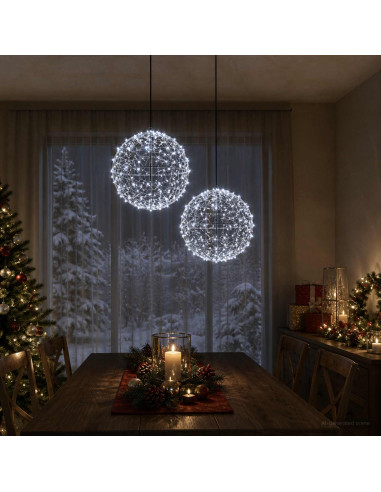 Luce a punta di Natale 2 pz 600 LED Bianco freddo Ø 30 x 32 cm